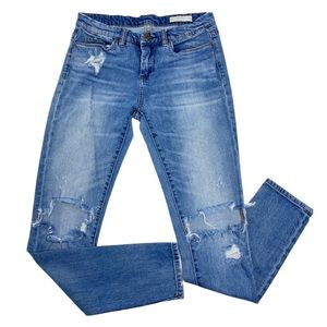 Blank NYC Skinny Classique Rips Jean Blue 28